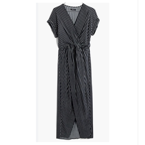 3/$15 Madewell Striped Wrap Dress Sz S - Picture 2 of 6